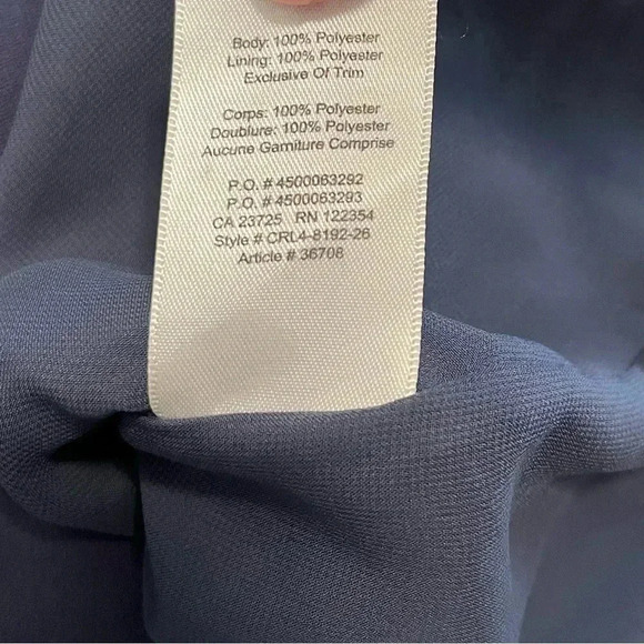 Aritzia‎ Wilfred Sabine Dress Faux-wrap  Mini Dress with pockets in Navy Sz XS - Picture 9 of 11